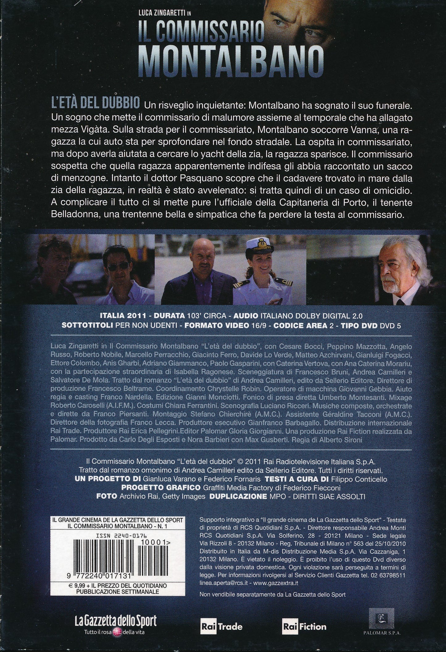 EBOND L'eta del dubbio - Il Commissario Montalbano Vol.1 [Editoriale La Gazzetta dello Sport] DVD D080014