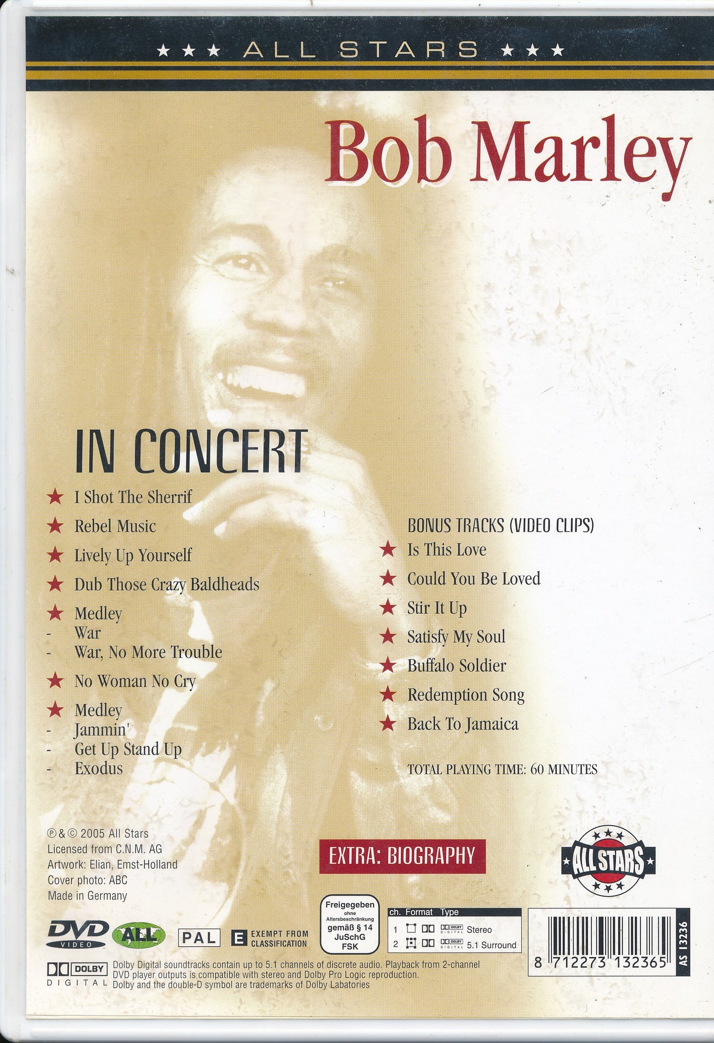 EBOND Bob Marley - Could You Be Loved - All stars DVD D082008