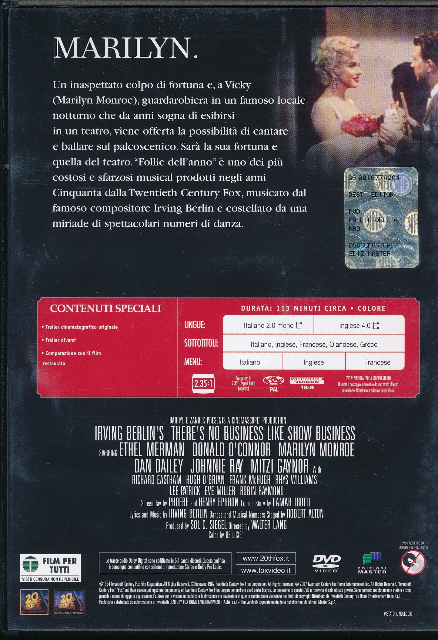 EBOND Follie dell'anno - Marilyn Monroe - Classici del cinema musical DVD D084004