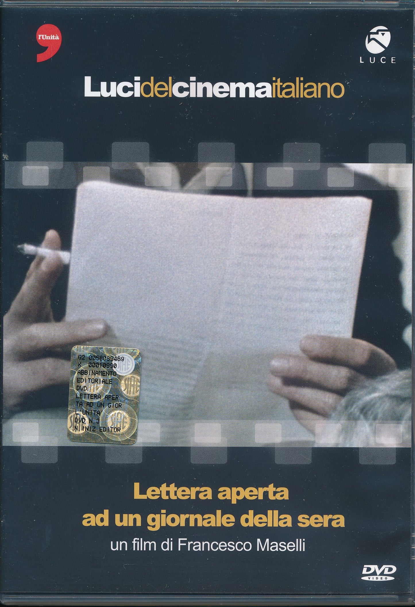 EBOND Lettera aperta ad un giornale della sera [Editoriale Luci del cinema italiano] DVD D091005