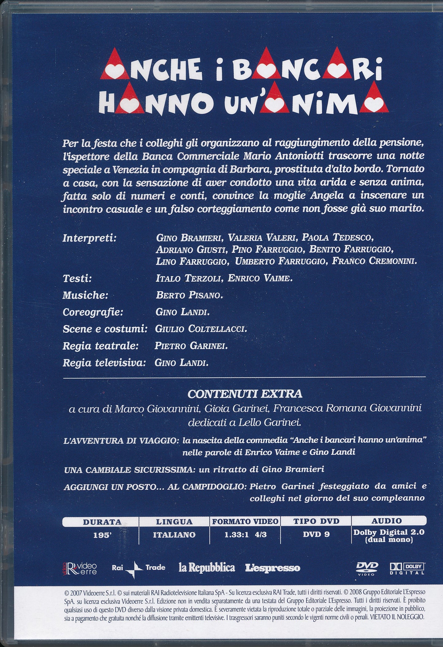 EBOND Anche i bancari hanno un' anima - Musiche di Berto Pisano - Il Musical italiano [Editoriale L'Espresso] DVD D106002