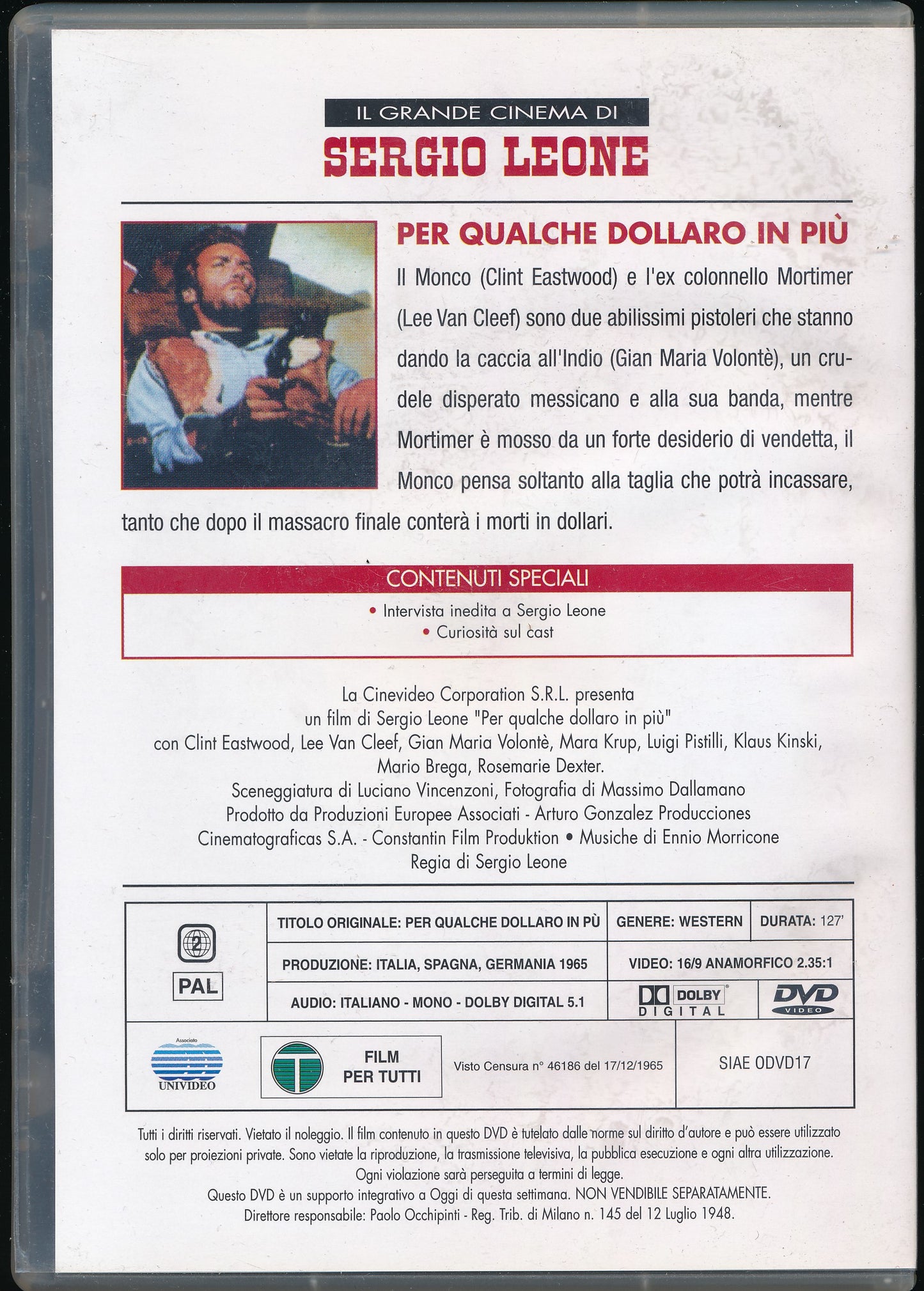 EBOND Per qualche dollaro in piu - Il Grande Cinema di Sergio Leone - Editoriale DVD D110001