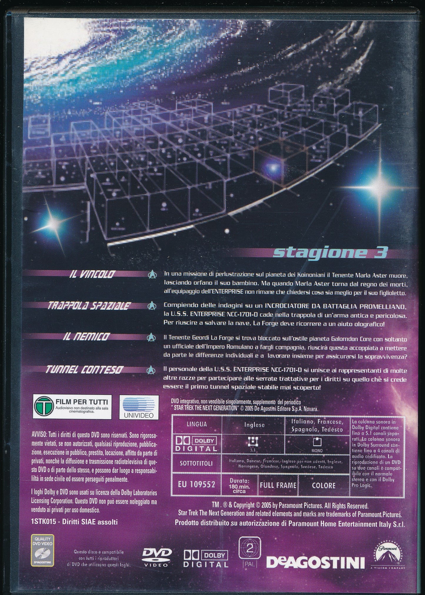 EBOND Star Trek - The next generation - Stagione 3 Vol. 2 [Editoriale DeAgostini] DVD D110014