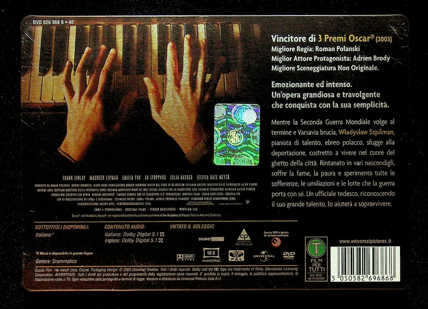 EBOND Il Pianista DVD Steelbook D225004