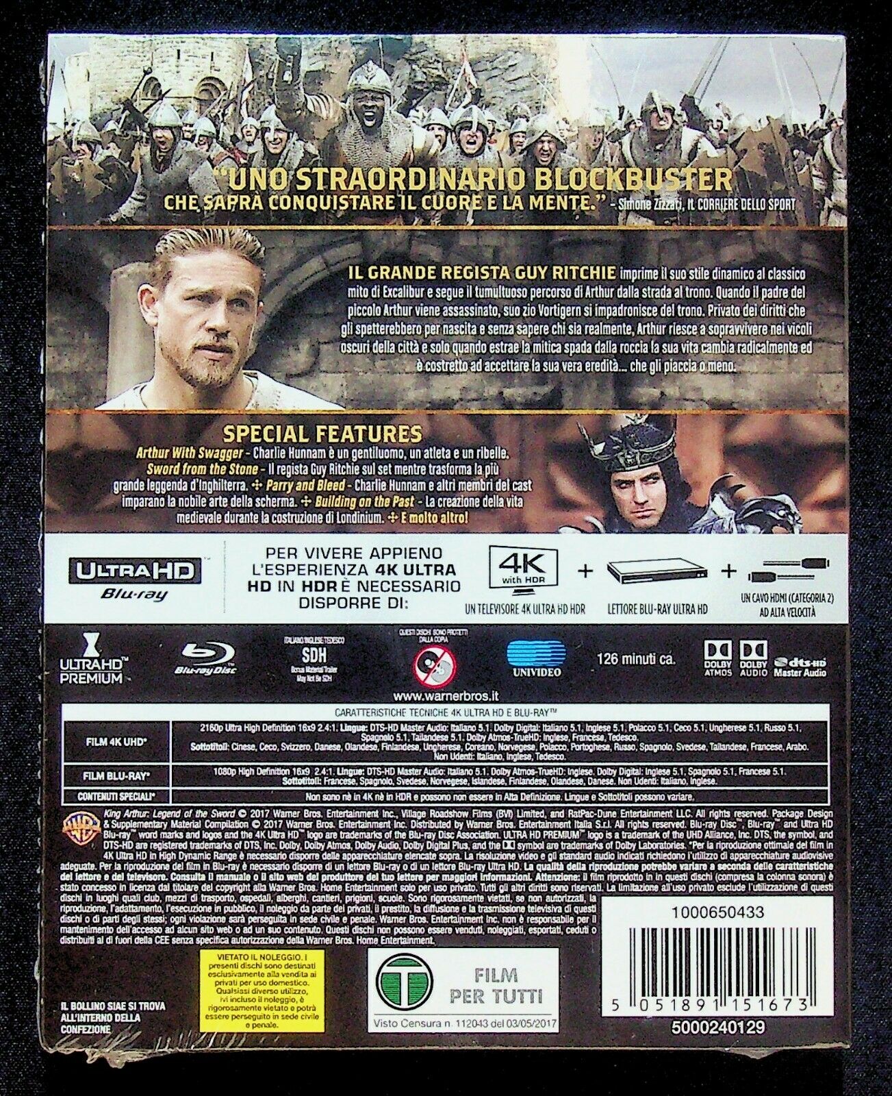 EBOND King Arthur - Il Potere Della Spada 4k Ultra Hd + BLURAY D230012