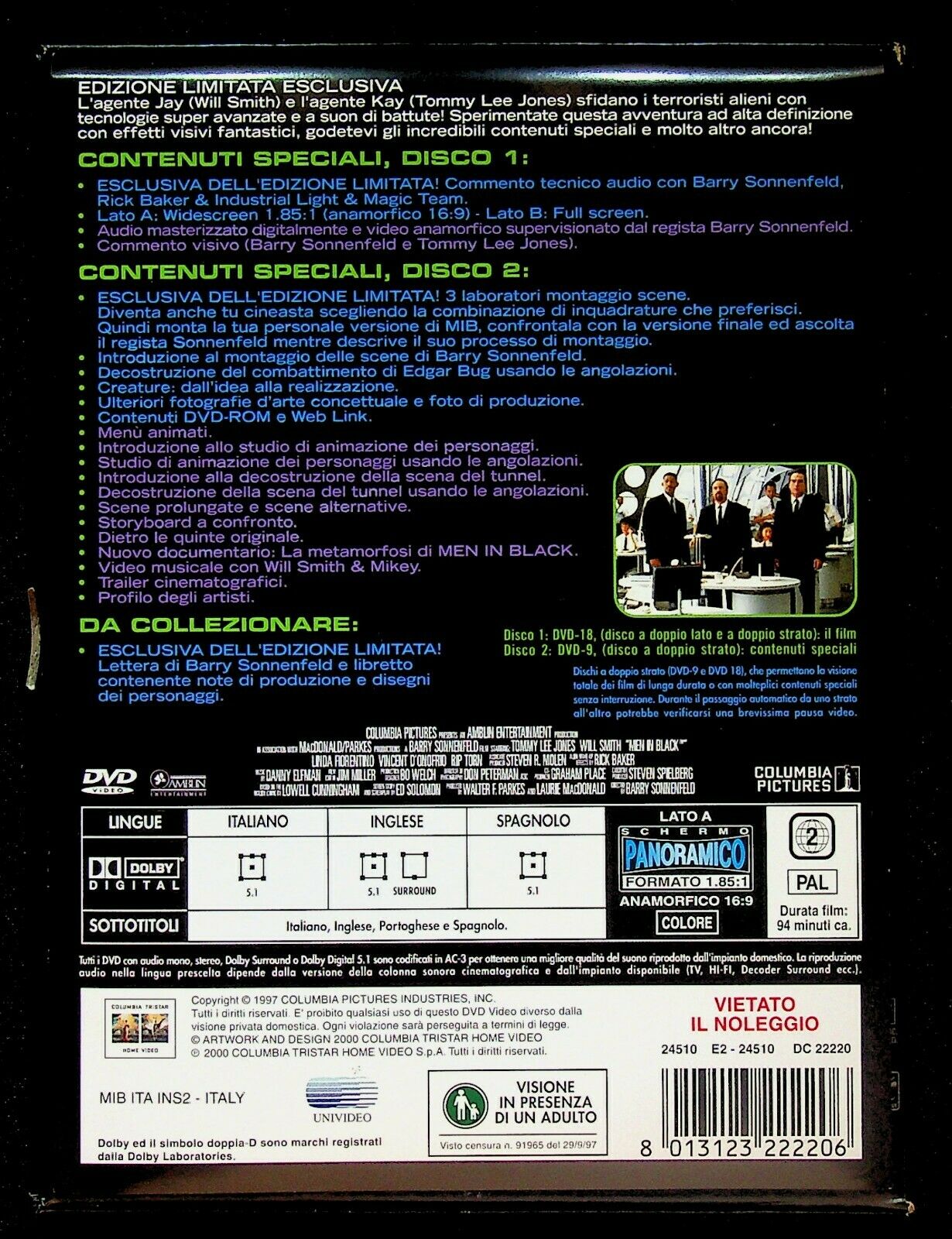 EBOND Mib - Men In Black (ed Speciale Tiratura Limitata N. 4915) Dvd D232013