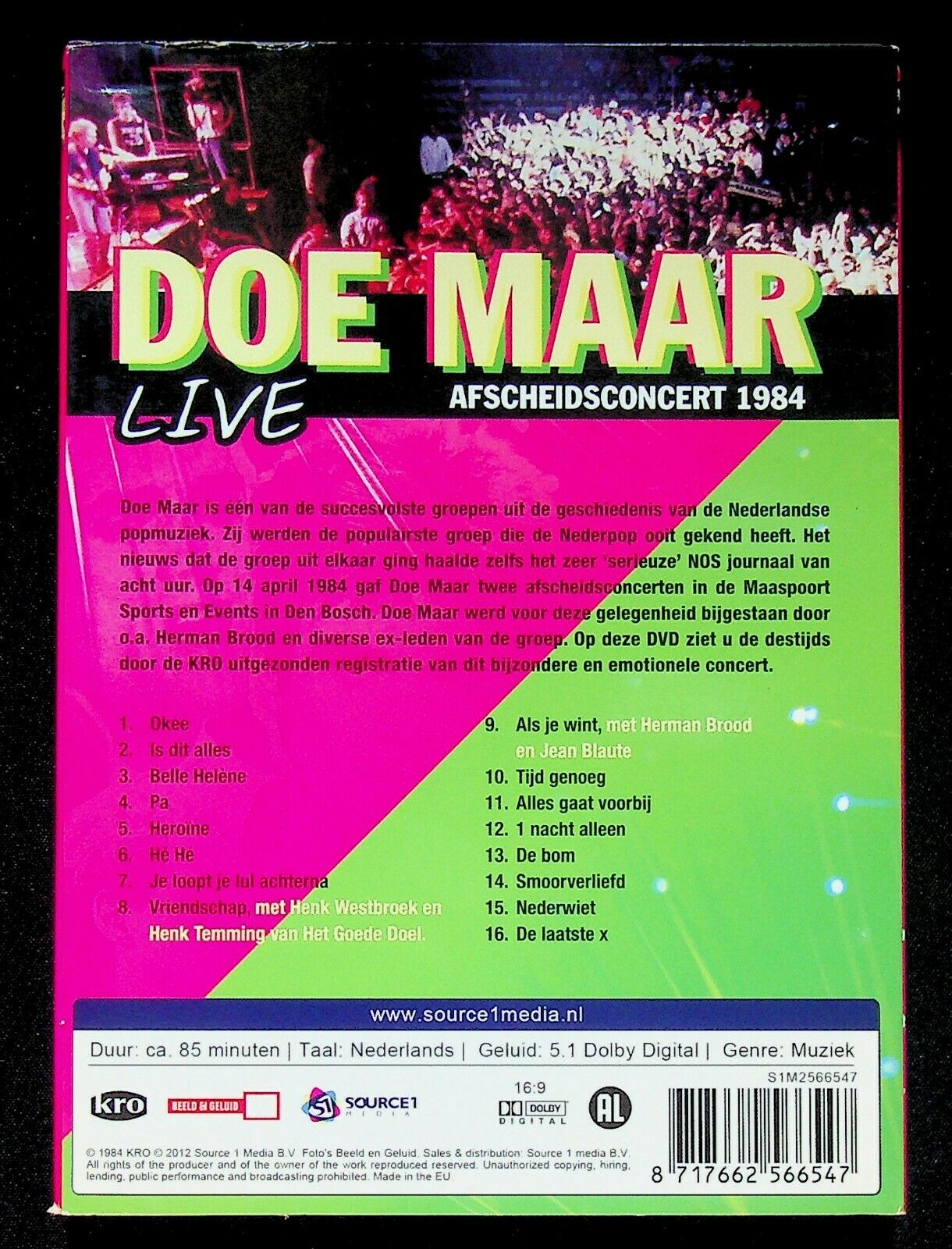 EBOND Doe Maar - Live Afscheidsconcert 1984 DVD D236005 D236005