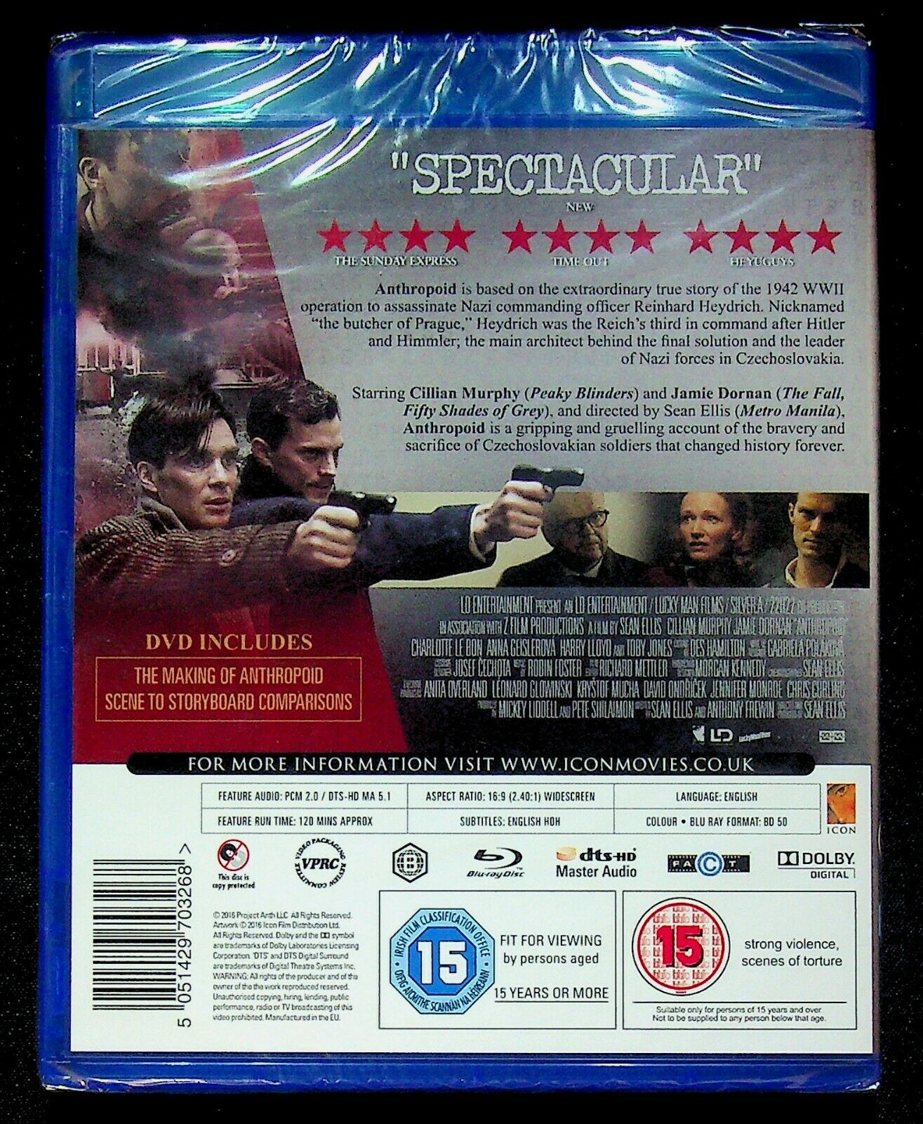 EBOND Anthropoid BLURAY Uk Edition BLURAY D247008