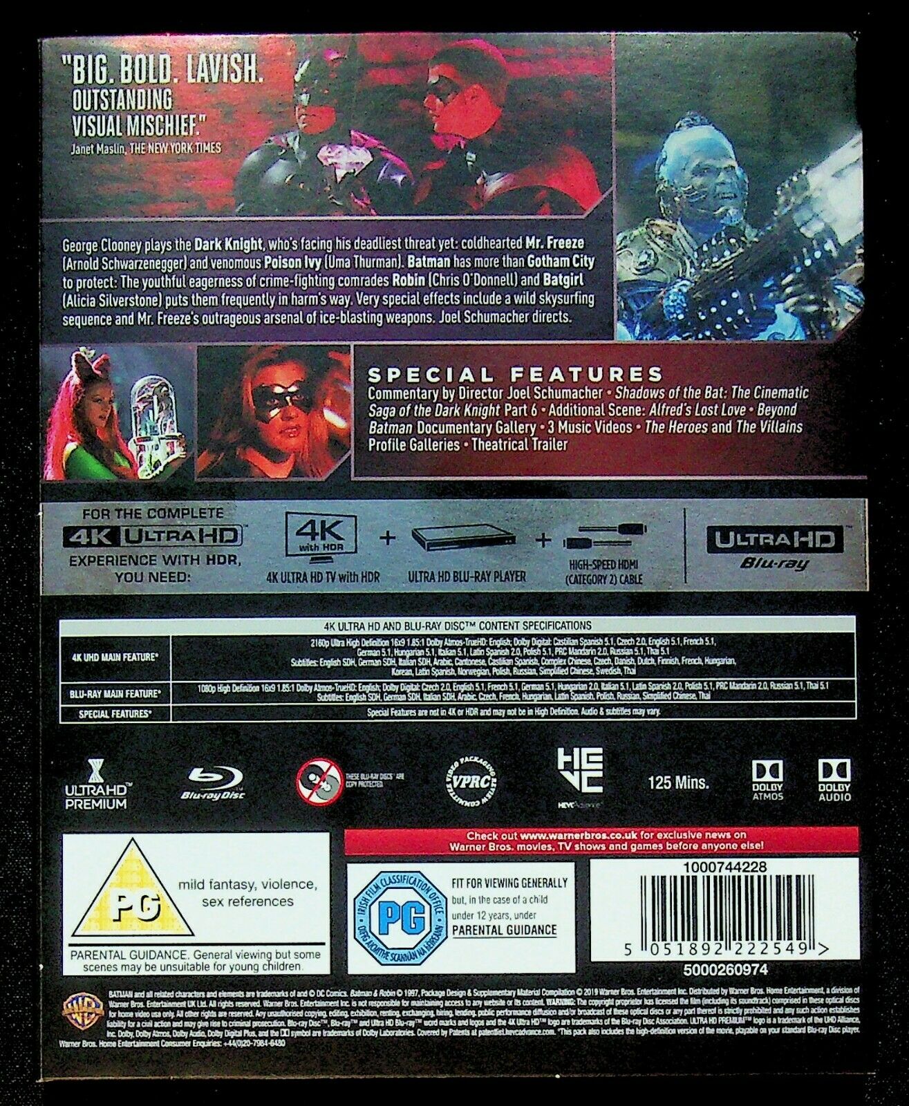 EBOND Batman & Robin 4k Ultra Hd + BLURAY D251009