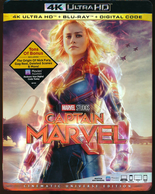 EBOND Captain Marvel 4k Ultra Hd + BLURAY+ Digital Code BLURAY D253001