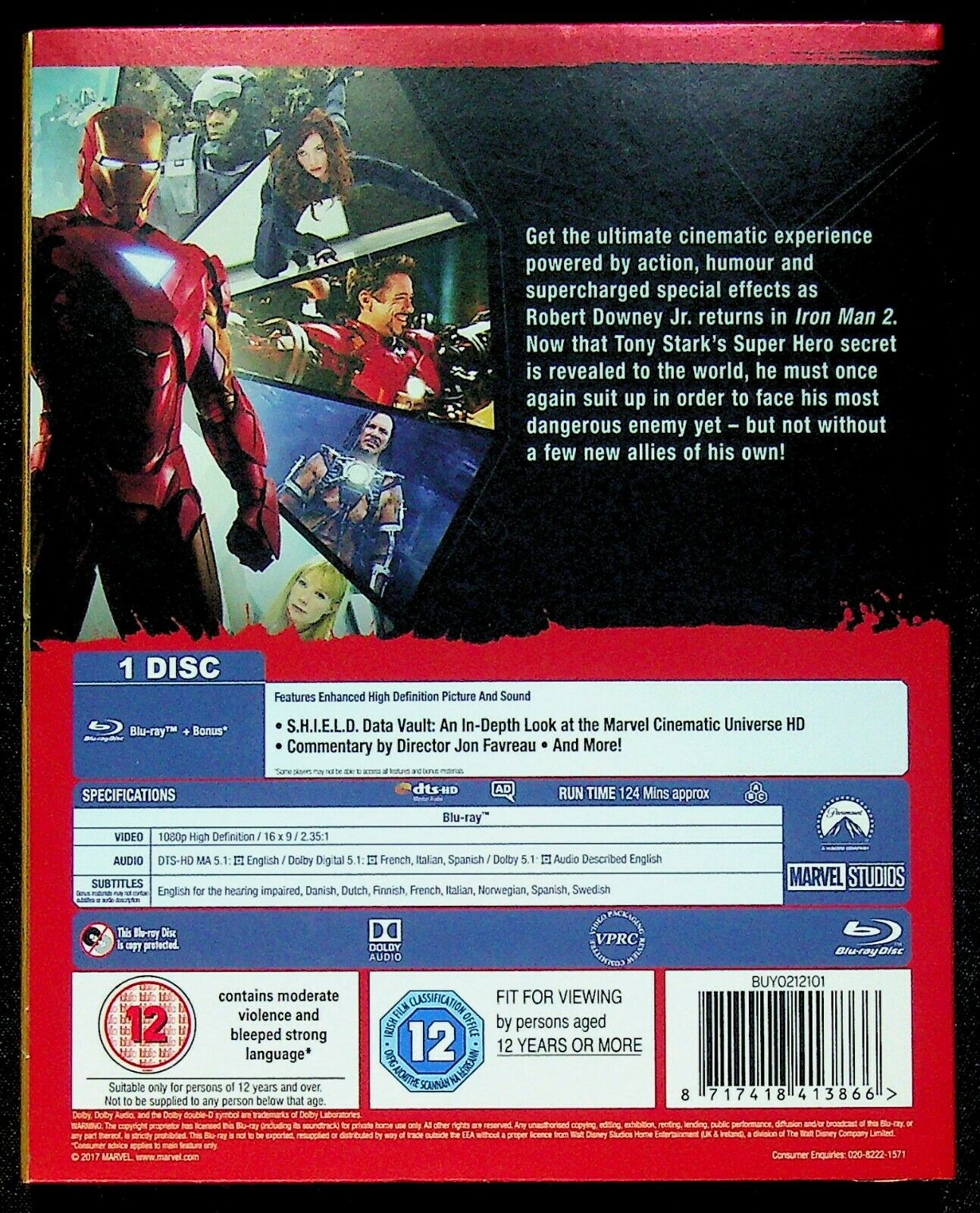 EBOND Iron Man 2 BLURAY Edizione Uk BLURAY D262010