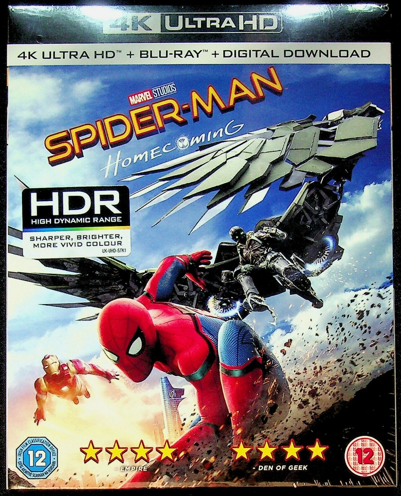 EBOND Spider-man Homecoming 4k Ultra Hd + BLURAY + Digital Copy Uk Ed. BLURAY D262015