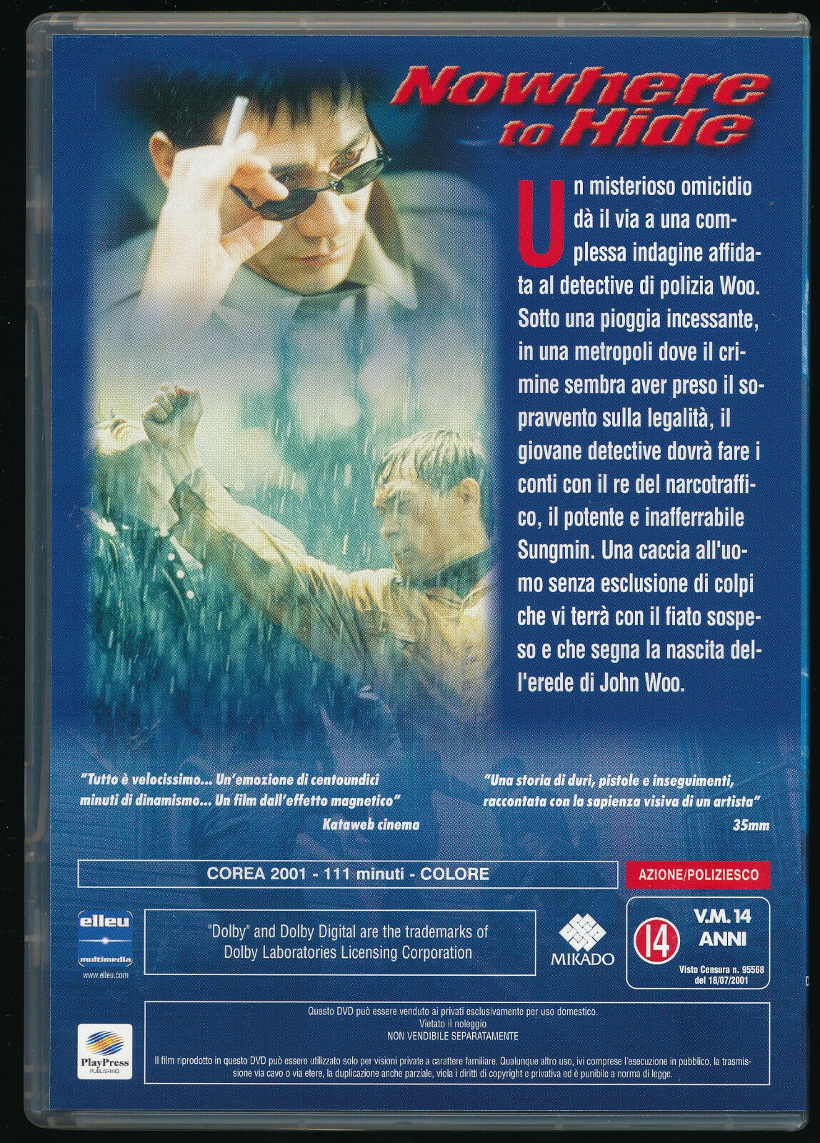 EBOND Nowhere To Hide DVD Editoriale D270003