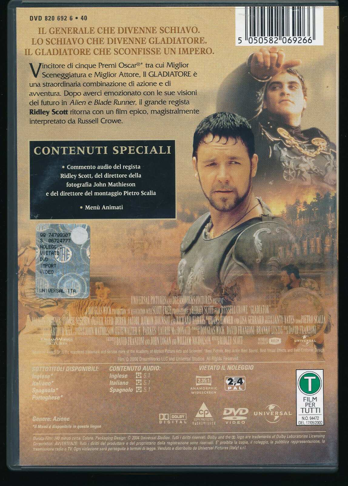 EBOND Il Gladiatore DVD D270005