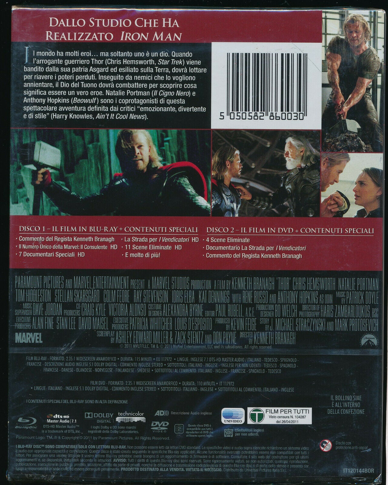 EBOND Thor DVD + BLURAY  BLURAY BLURAY D271002