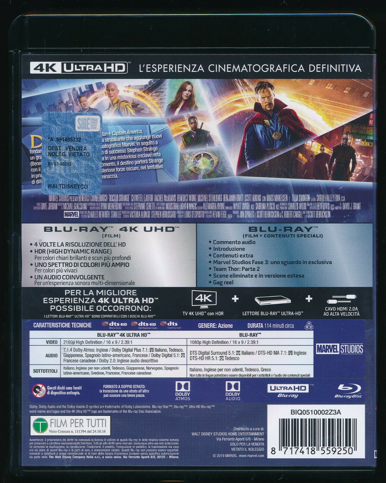 EBOND Doctor Strange 4k Ultra Hd + BLURAY D274015