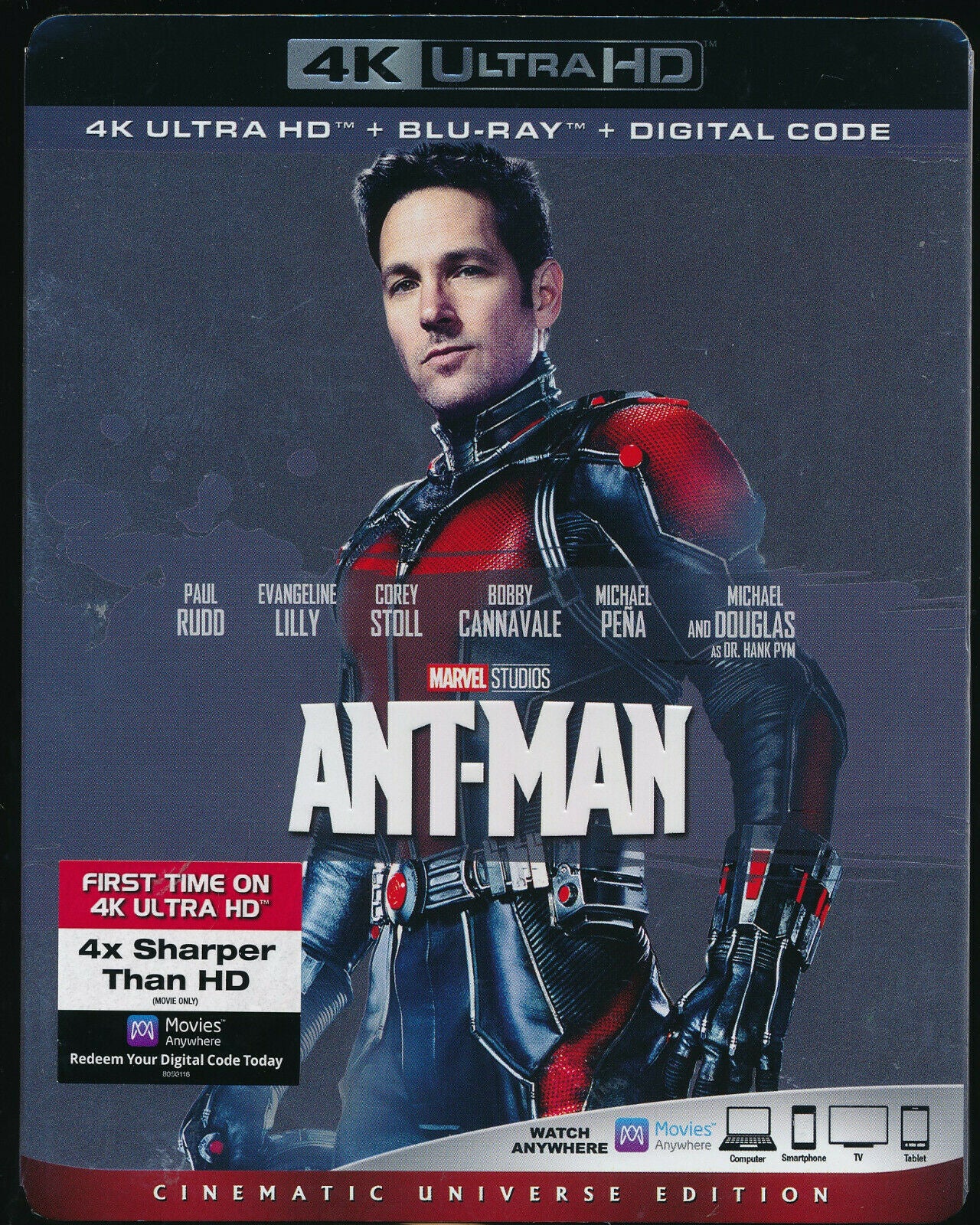 EBOND Ant Man 4k Ultra Hd + BLURAY + Digital Code BLURAY D275002