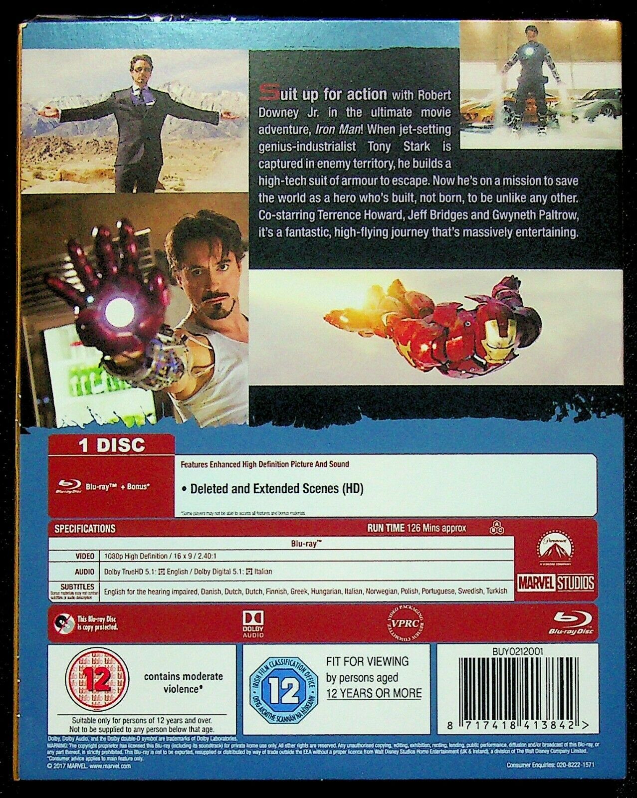 EBOND Iron Man BLURAY D279007