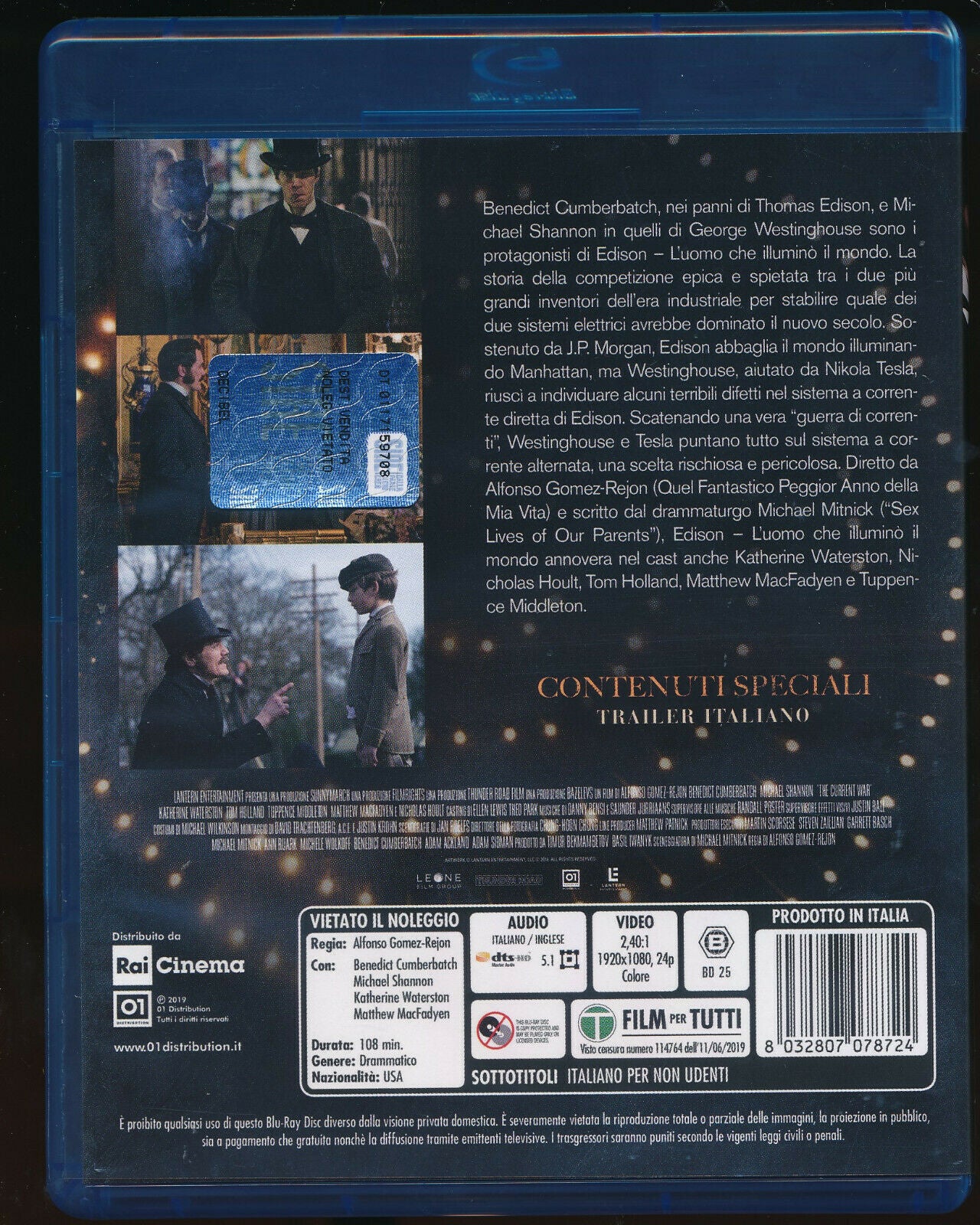 EBOND Edison  L'uomo Che Illumino Il Mondo BLURAY D289001