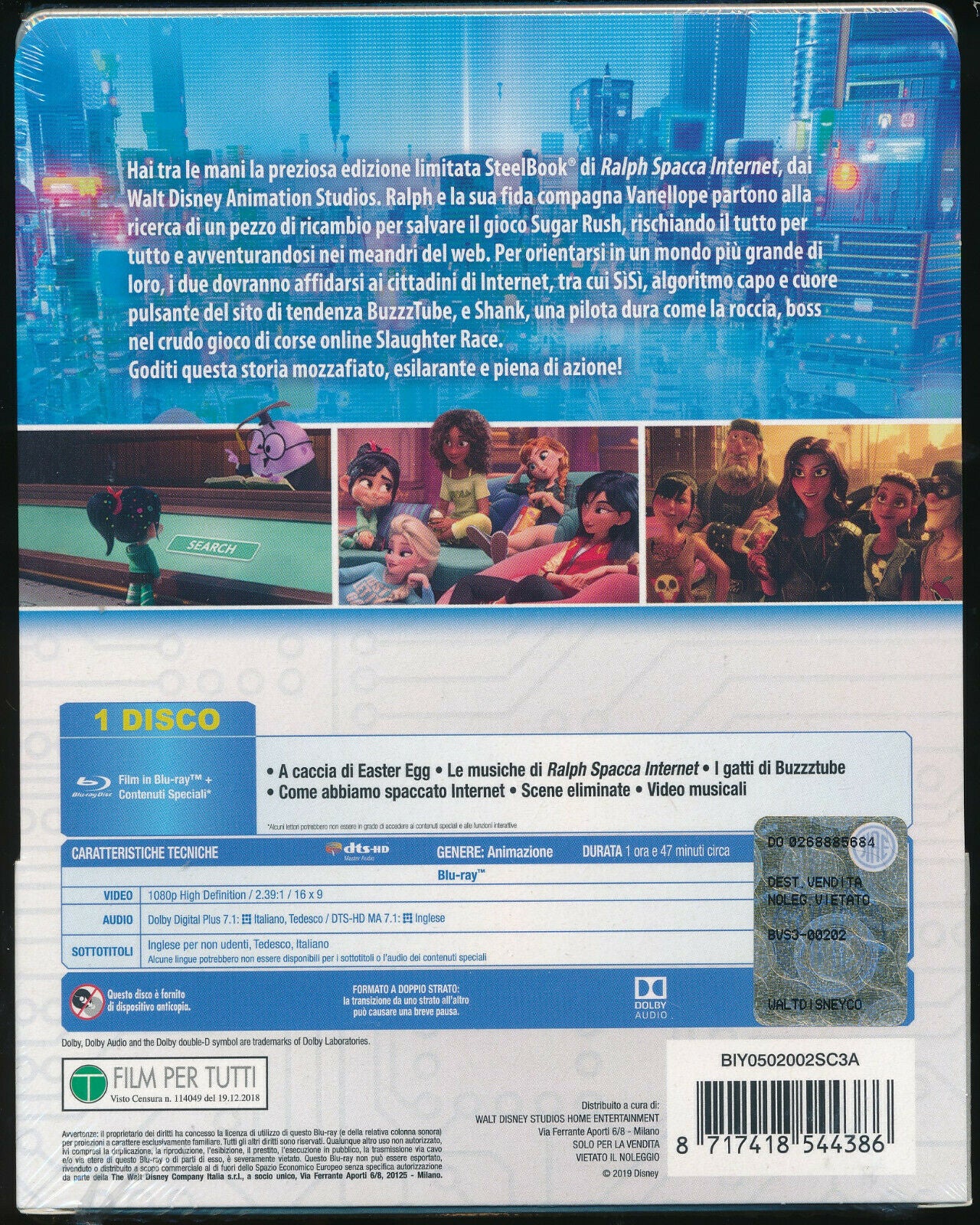 EBOND Ralph Spacca Internet BLURAY Steelbook BLURAY D290004