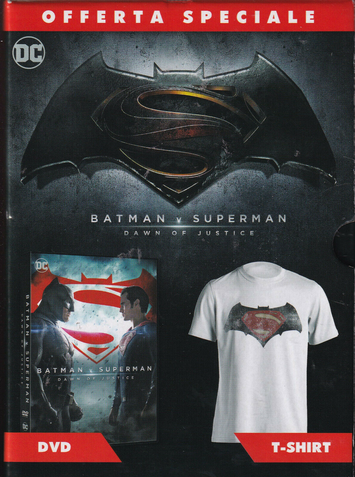 EBOND Batman Vs Superman T-shirt Inclusa DVD D320003