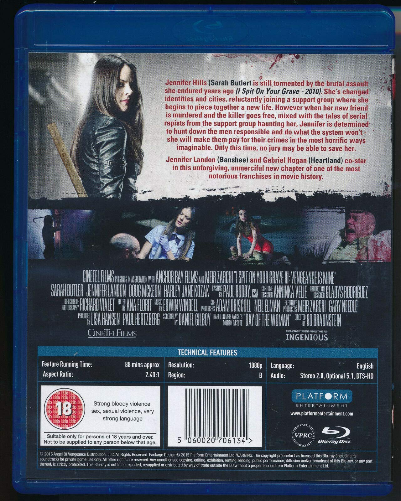 EBOND I Spit On Your Grave 3 Uk Edition  BLURAY D324001