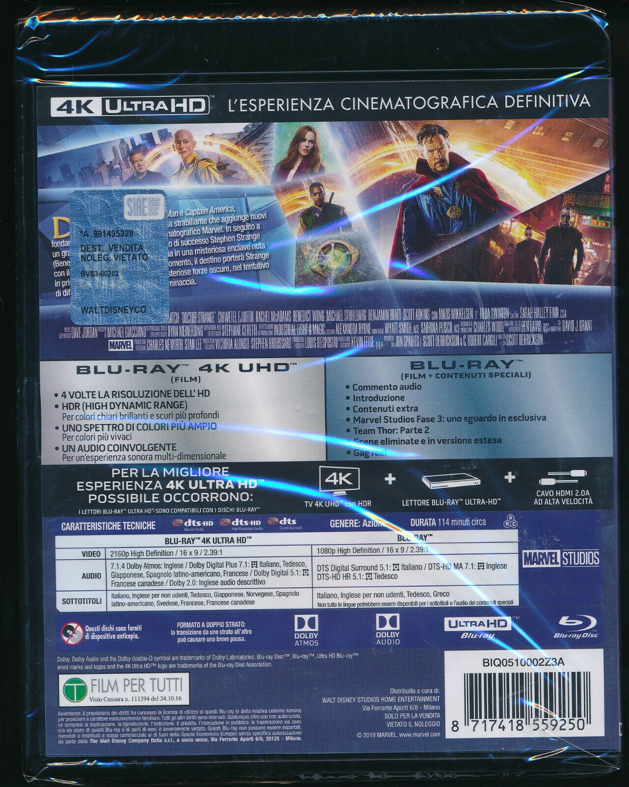 EBOND Doctor Strange 4k Ultra Hd +  BLURAY D330006