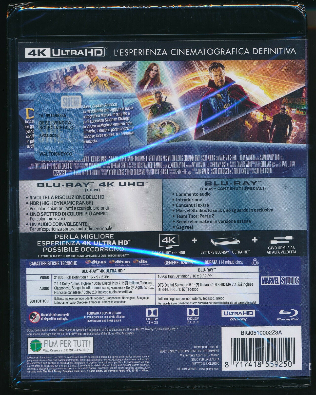 EBOND Doctor Strange 4k Ultra Hd +  BLURAY D332014