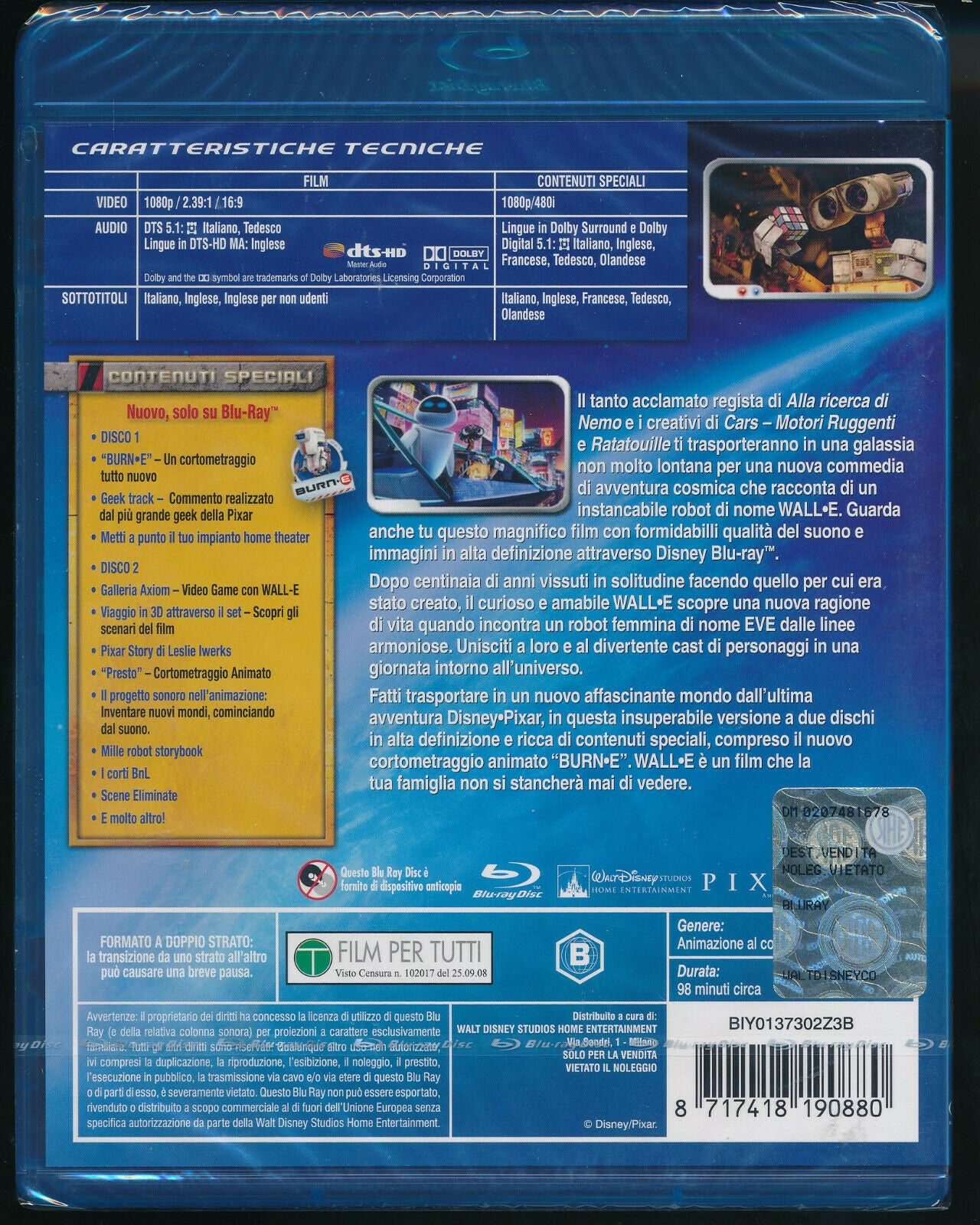 EBOND Wall-e Edizione Speciale BLURAY D338011
