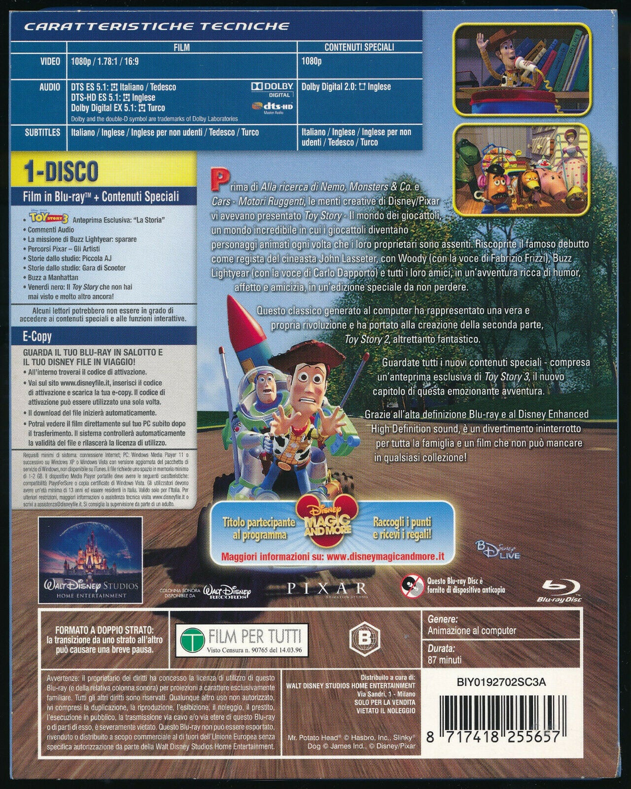 EBOND Toy Story BLURAY + E-copy Edizione Speciale BLURAY D353007