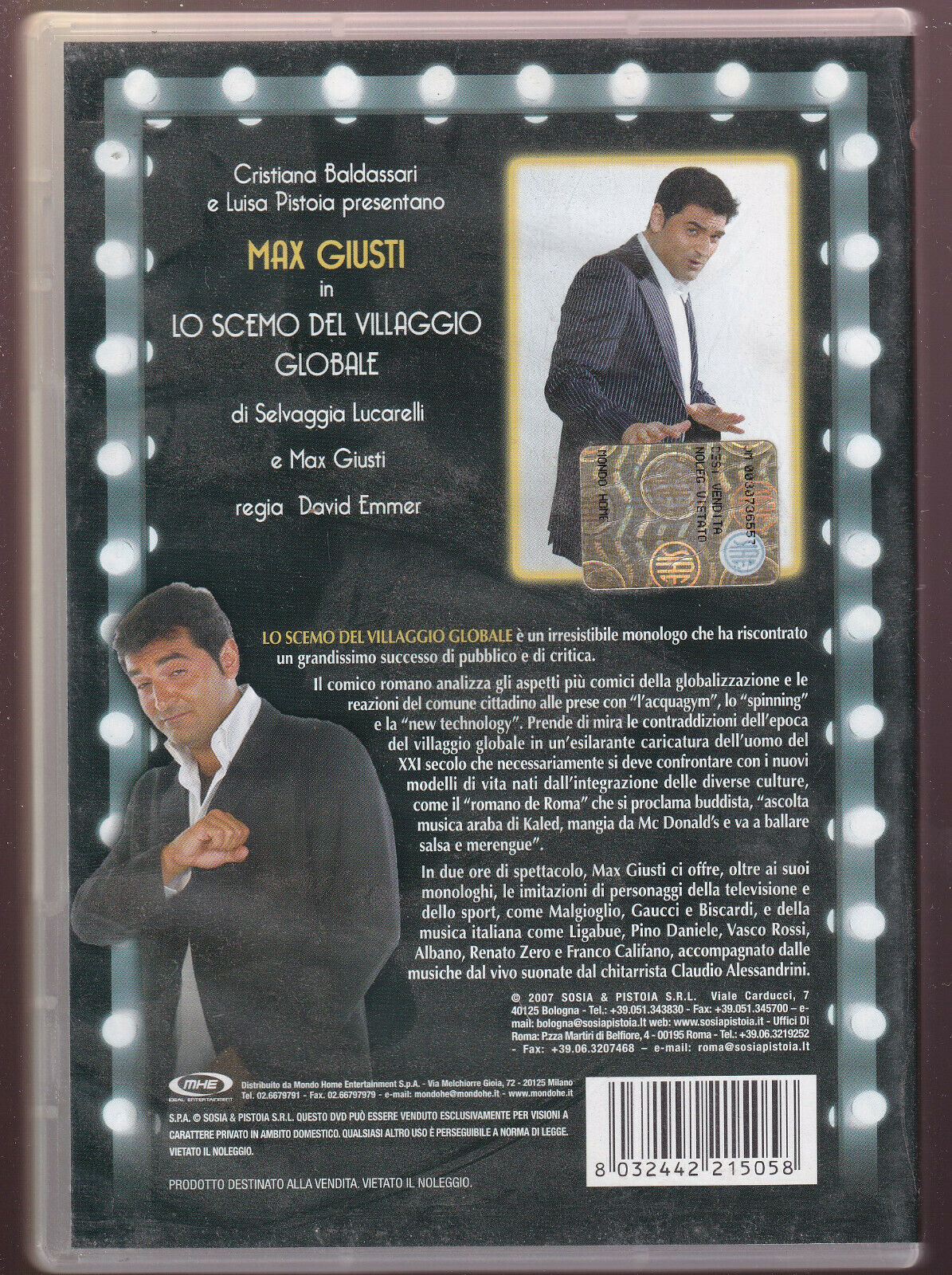 EBOND Max Giusti:lo Scemo Del Villaggio Globale DVD D361014