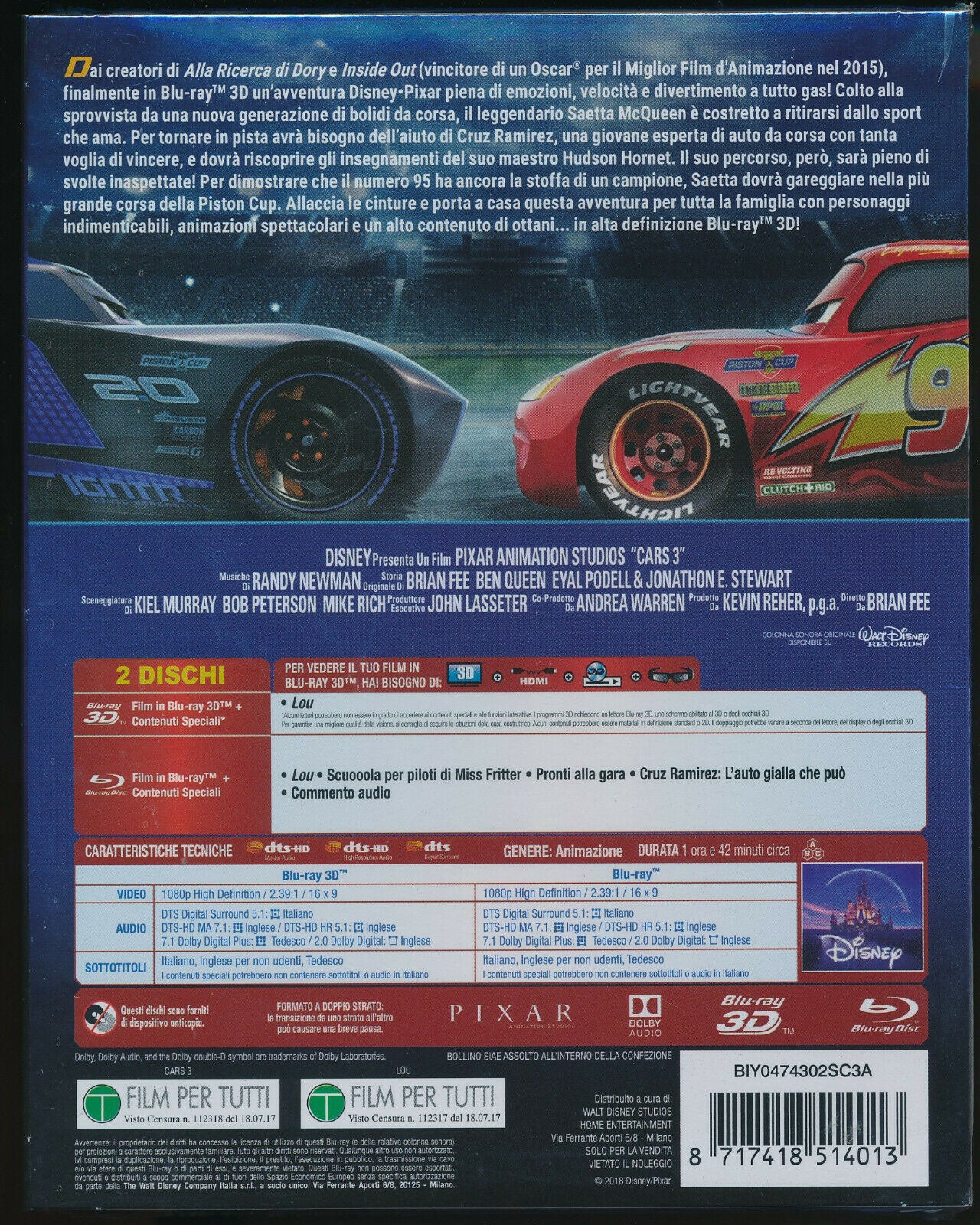 EBOND Cars 3 BLURAY 3d + BLURAY D362003