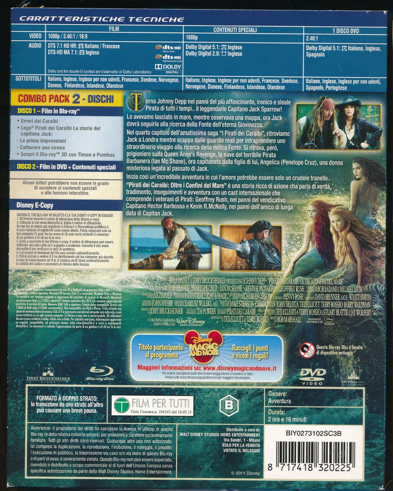 EBOND Pirati Dei Caraibi  Oltre i Confini Del Mare DVD + E-copy BLURAY  BLURAY BLURAY D366015