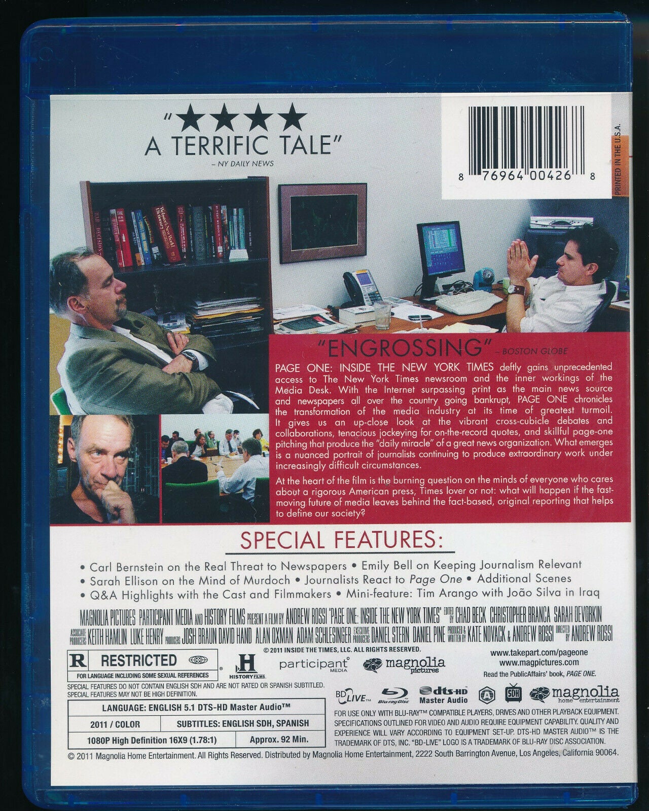 EBOND Page One: Inside The New York Times BLURAY D371016