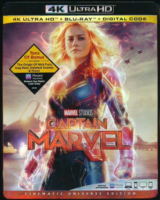 EBOND Captain Marvel 4k Ultra Hd + BLURAY+ Digital Code BLURAY D395004