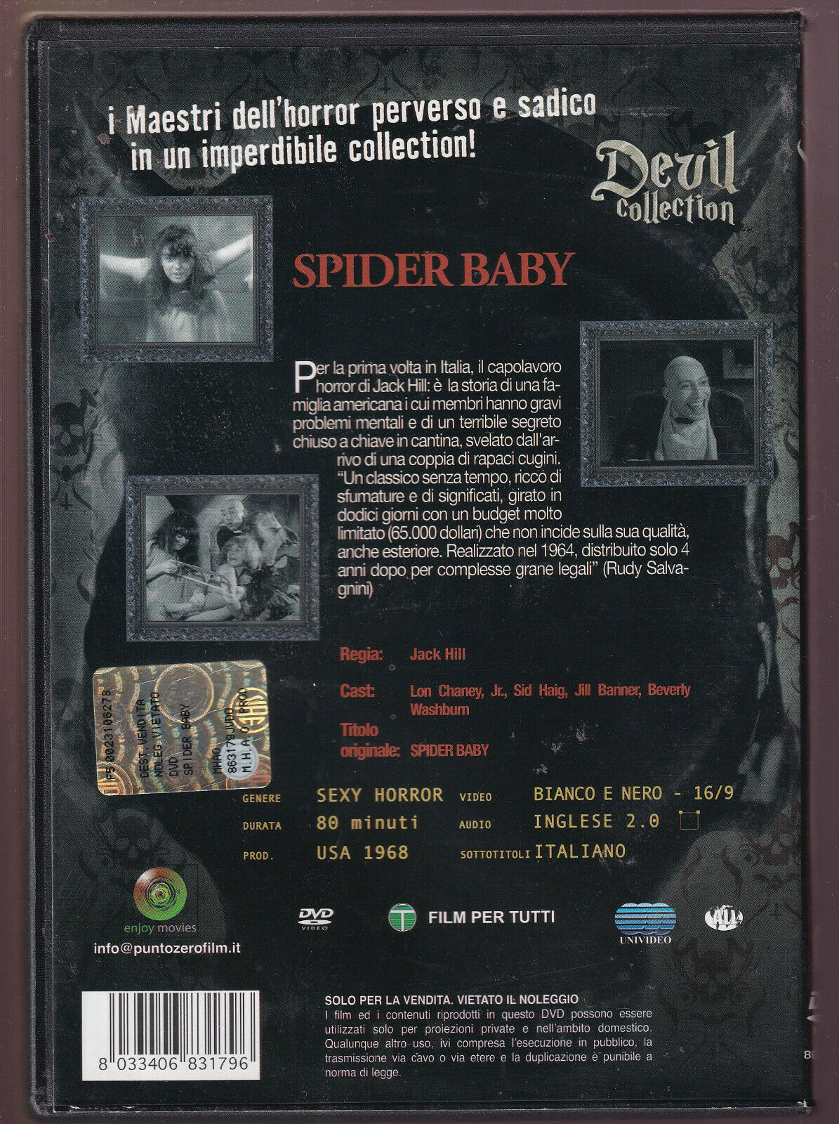 EBOND Spider Baby DVD D426007