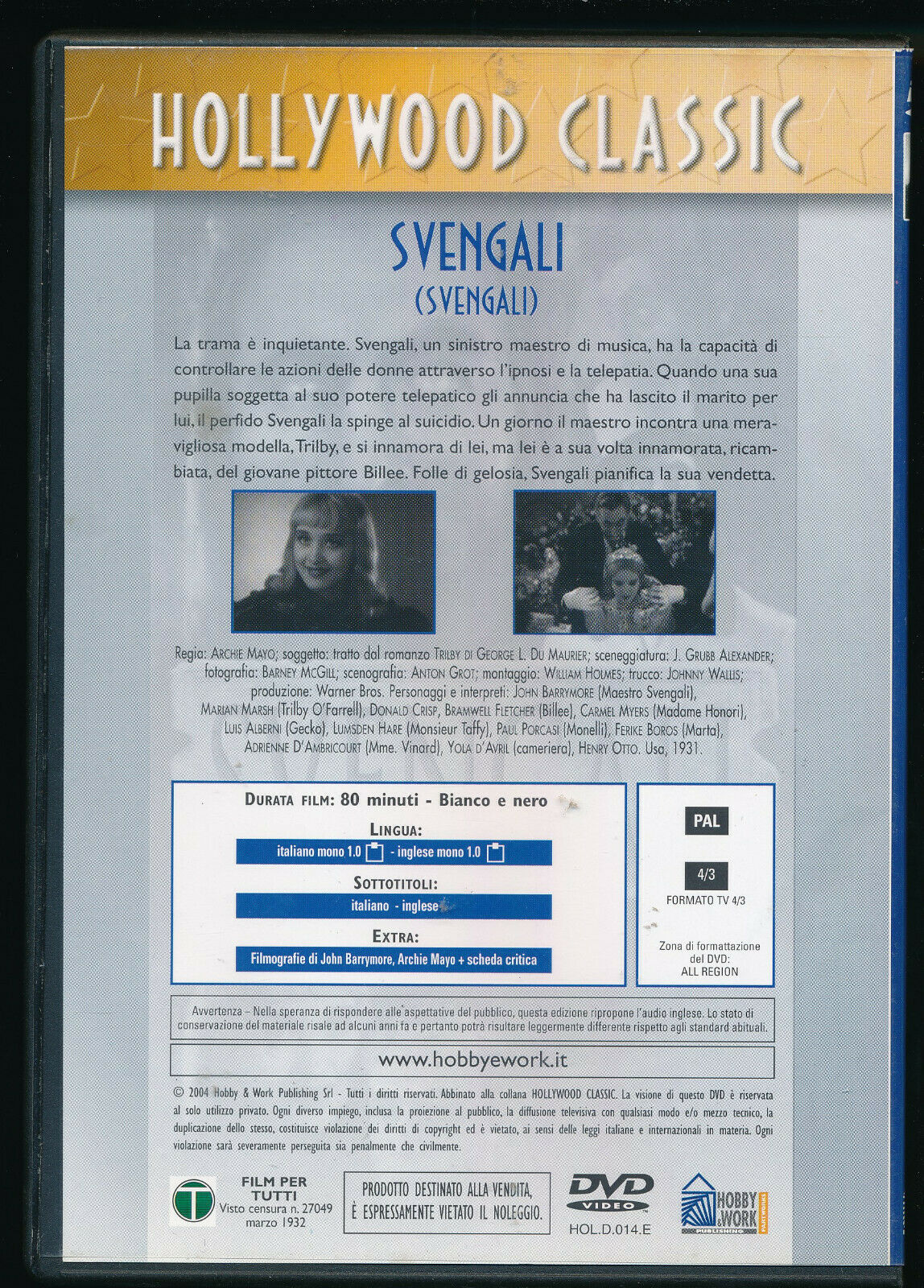 EBOND Svengali  DVD  Editoriale D487009
