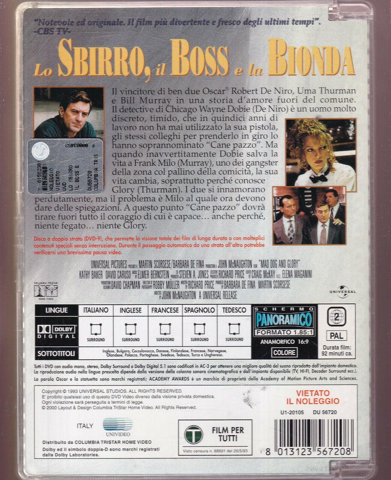 EBOND Lo Sbirro Il Boss e La Bionda Sjb DVD D503003