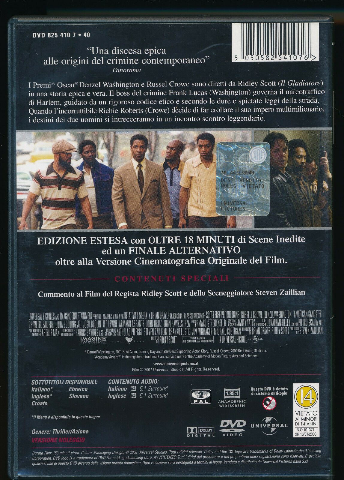 EBOND  American Gangster DVD  Ex Noleggio D524007