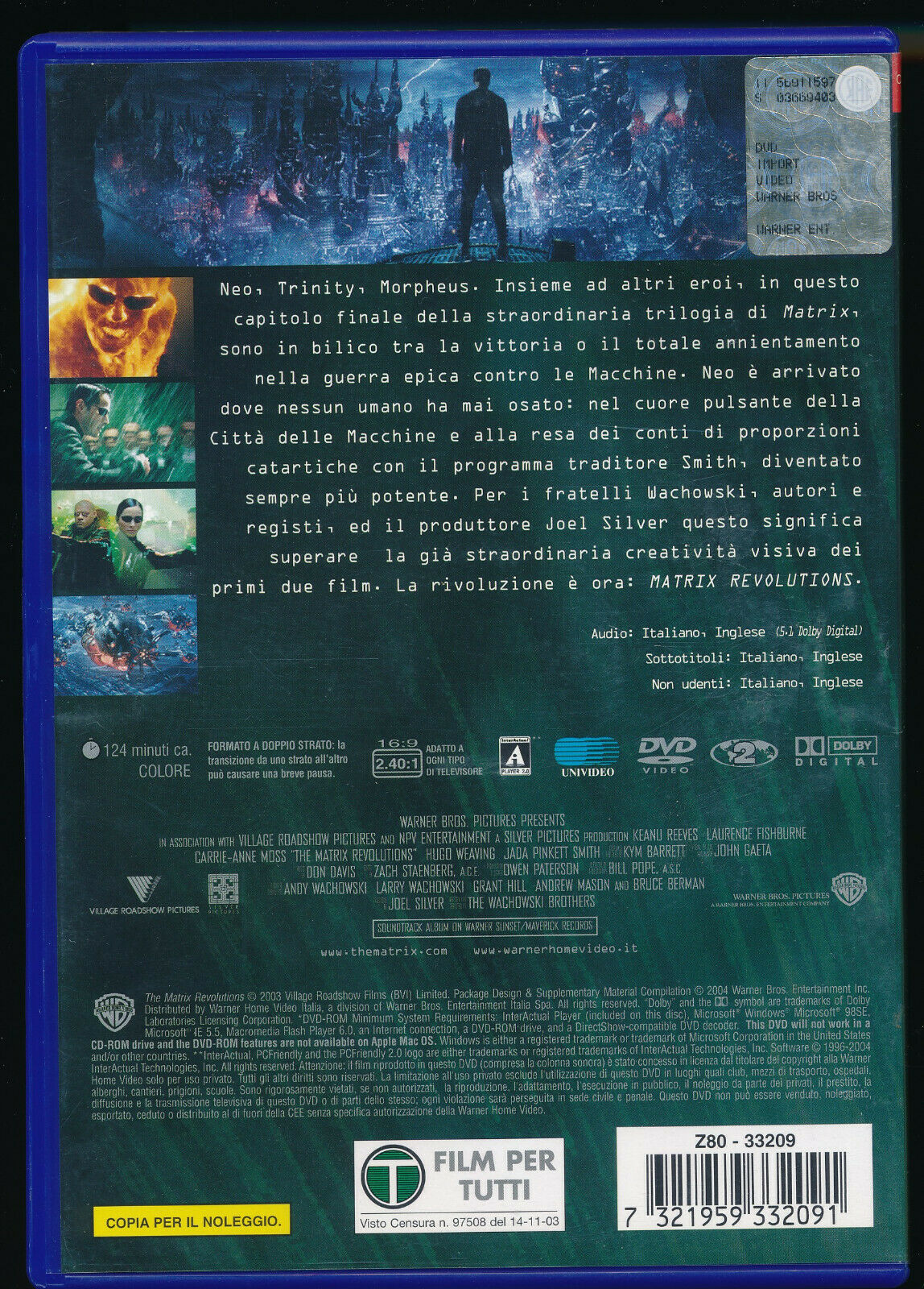 EBOND Matrix Revolutions DVD  Ex Noleggio D526008