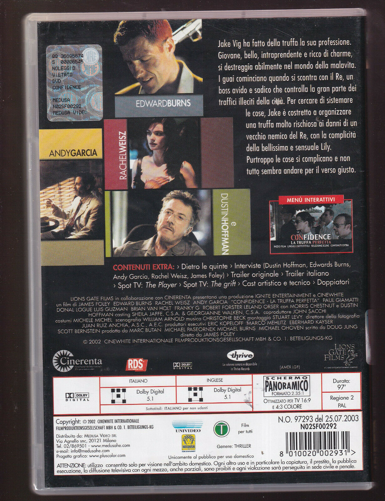 EBOND Confidence La Truffa Perfetta   DVD D539011