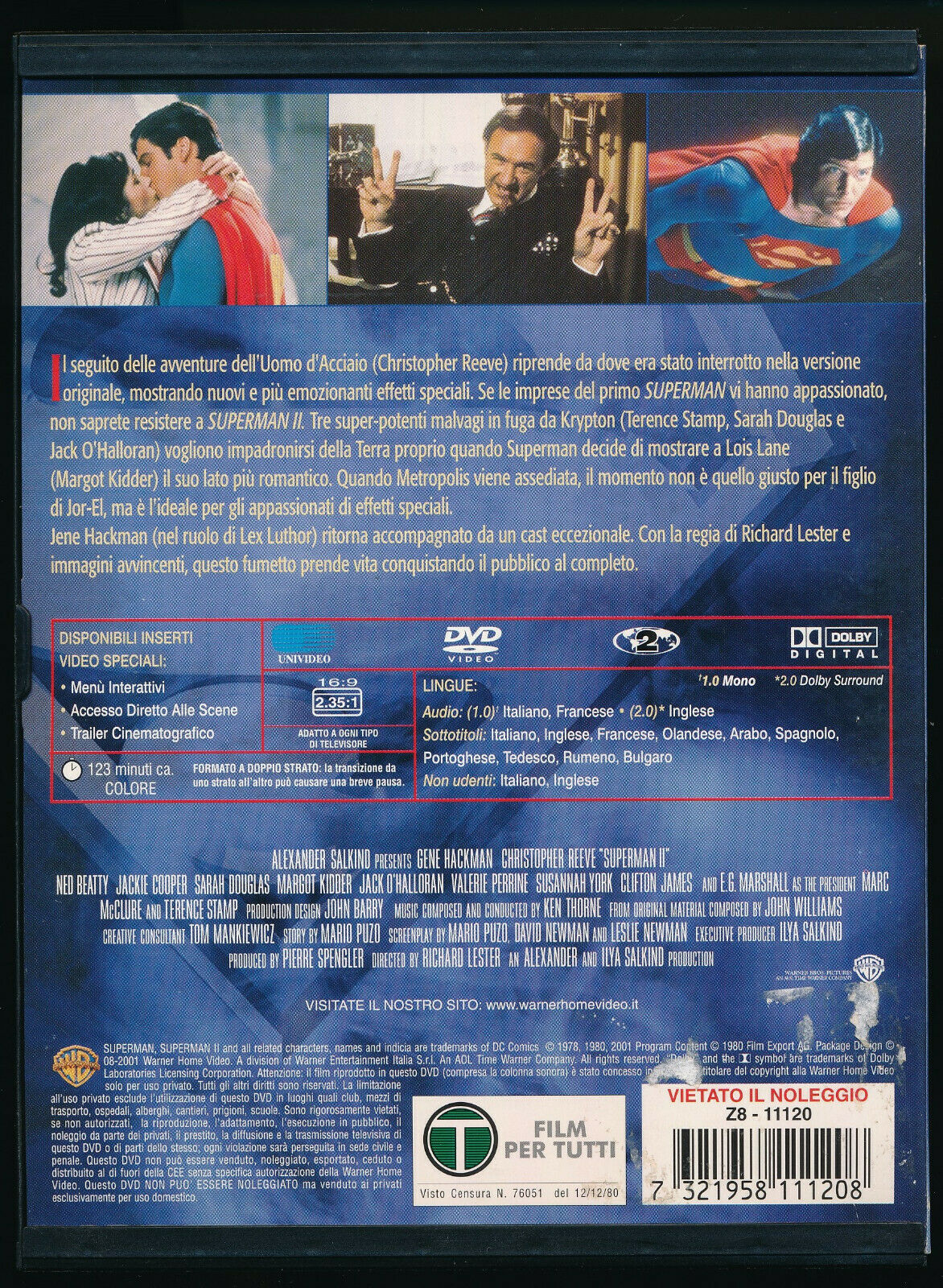 EBOND Superman Ii DVD Snapper D543003