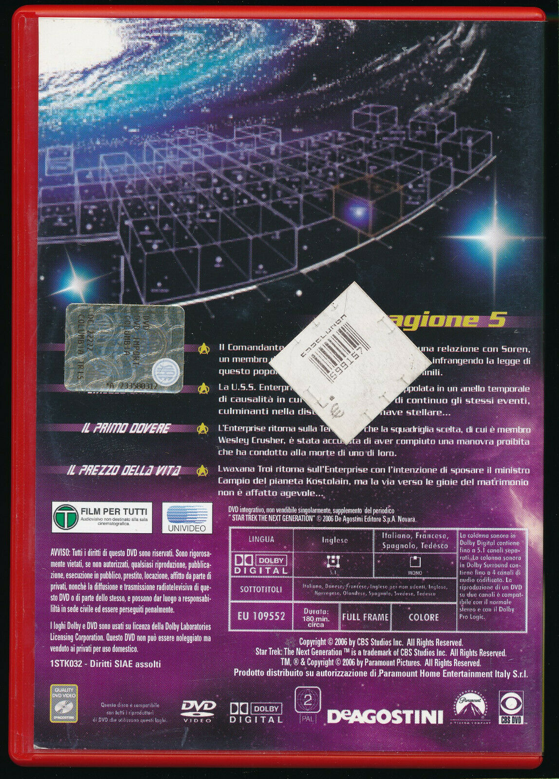 EBOND  Star Trek: The Next Generation  Stagione 5 DVD Editoriale D553945