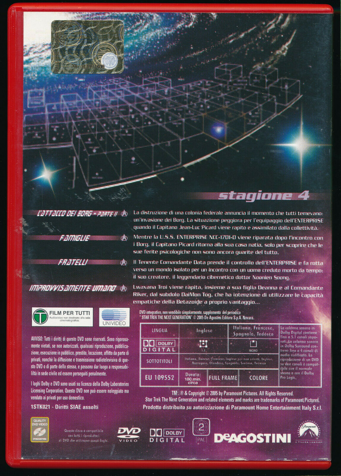 EBOND Star Trek: The Next Generation Stagione 4 DVD Editoriale D554032