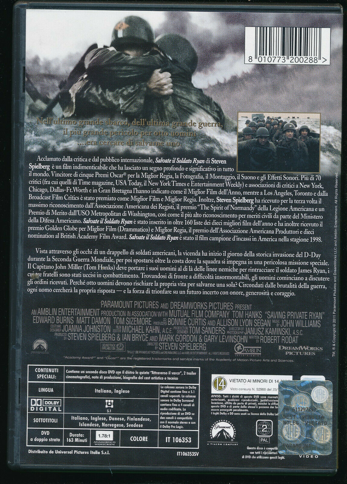 EBOND Salvate Il Soldato Ryan DVD D555003