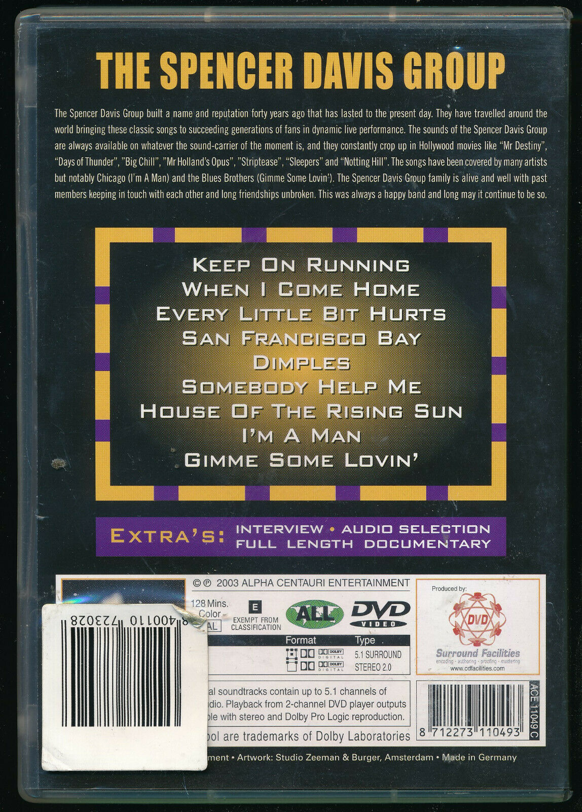 EBOND Spencer Davis Group - Live In Manchester  DVD Dv D555105