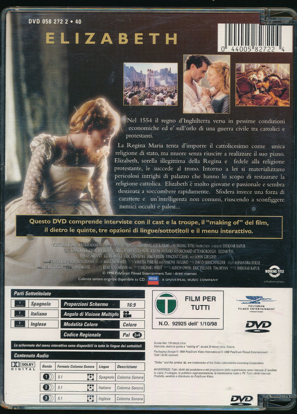 EBOND   Elizabeth DVD Super Jewel Box D555316