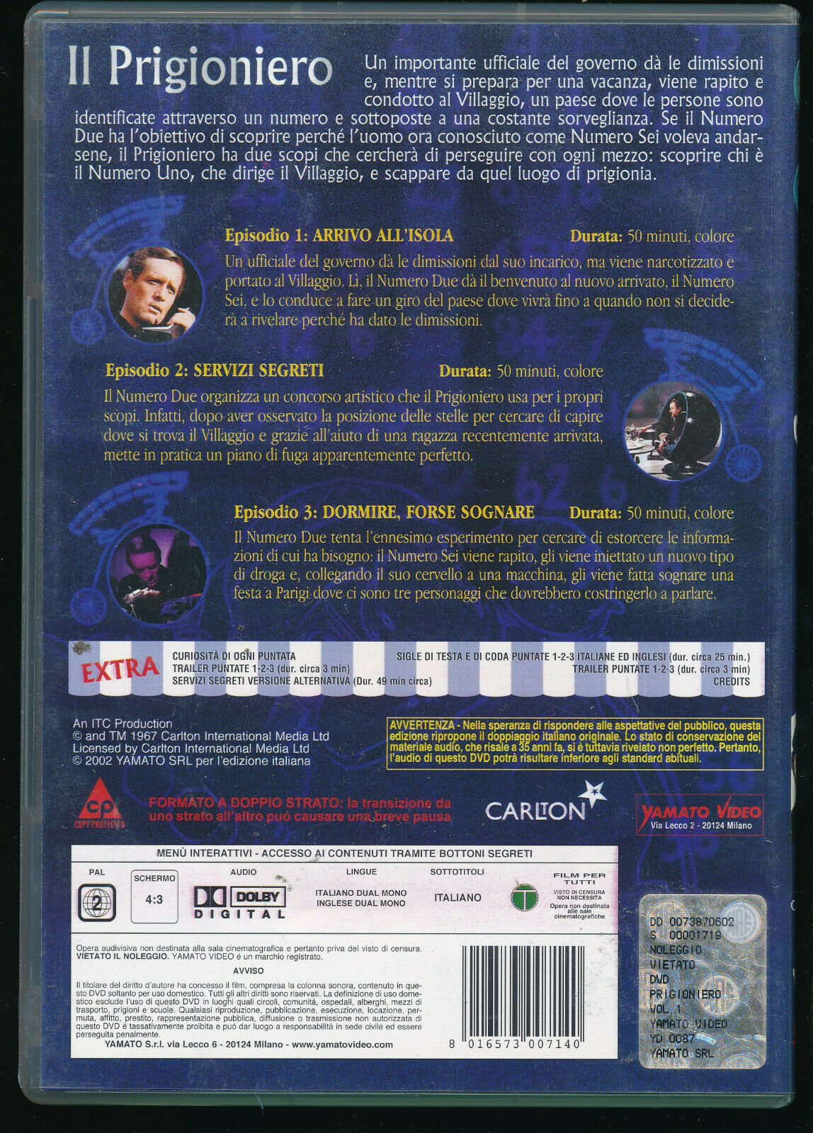 EBOND Il Prigioniero Volume 01  DVD D555361