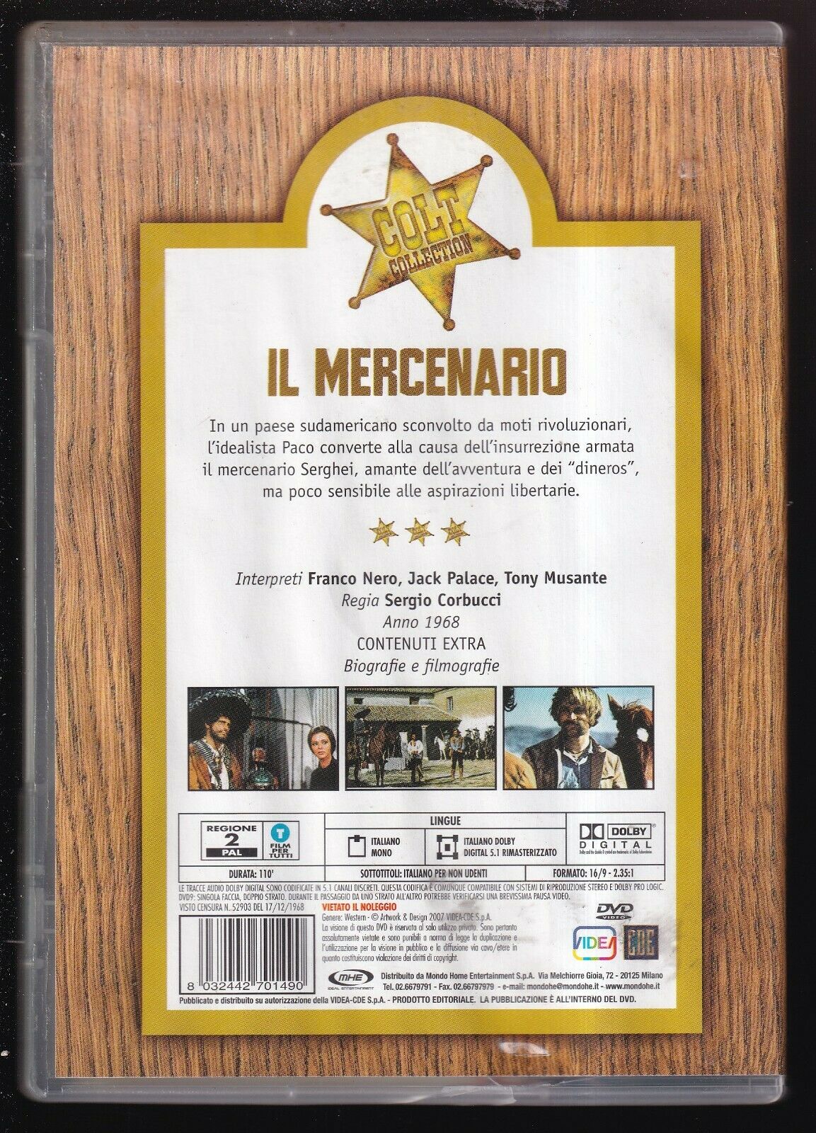 EBOND Il Mercenario - Franco Nero, Toni Musante DVD D555557