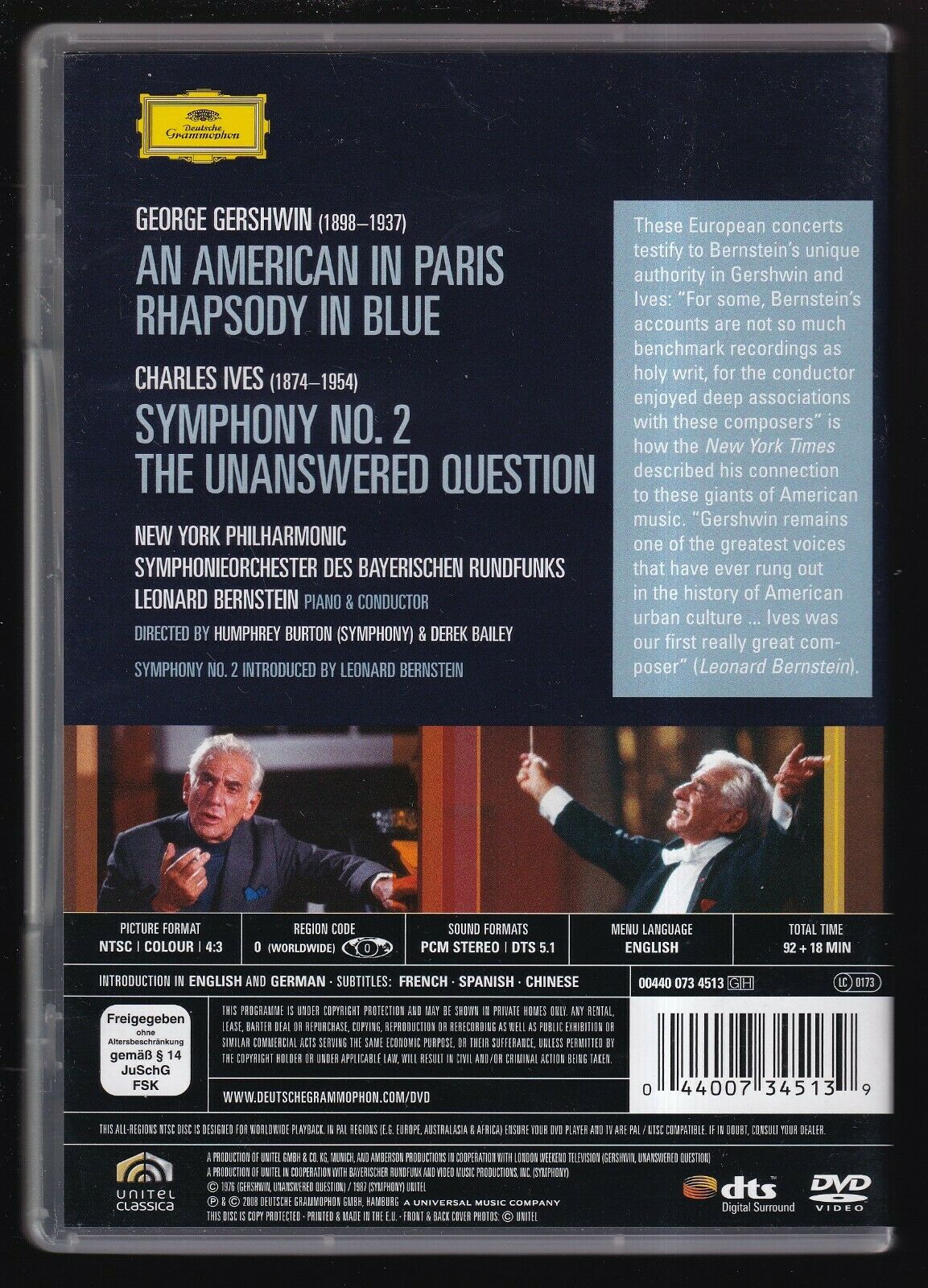 EBOND Bernstein Conducts Gershwin & Ives An American In Paris DVD D555930